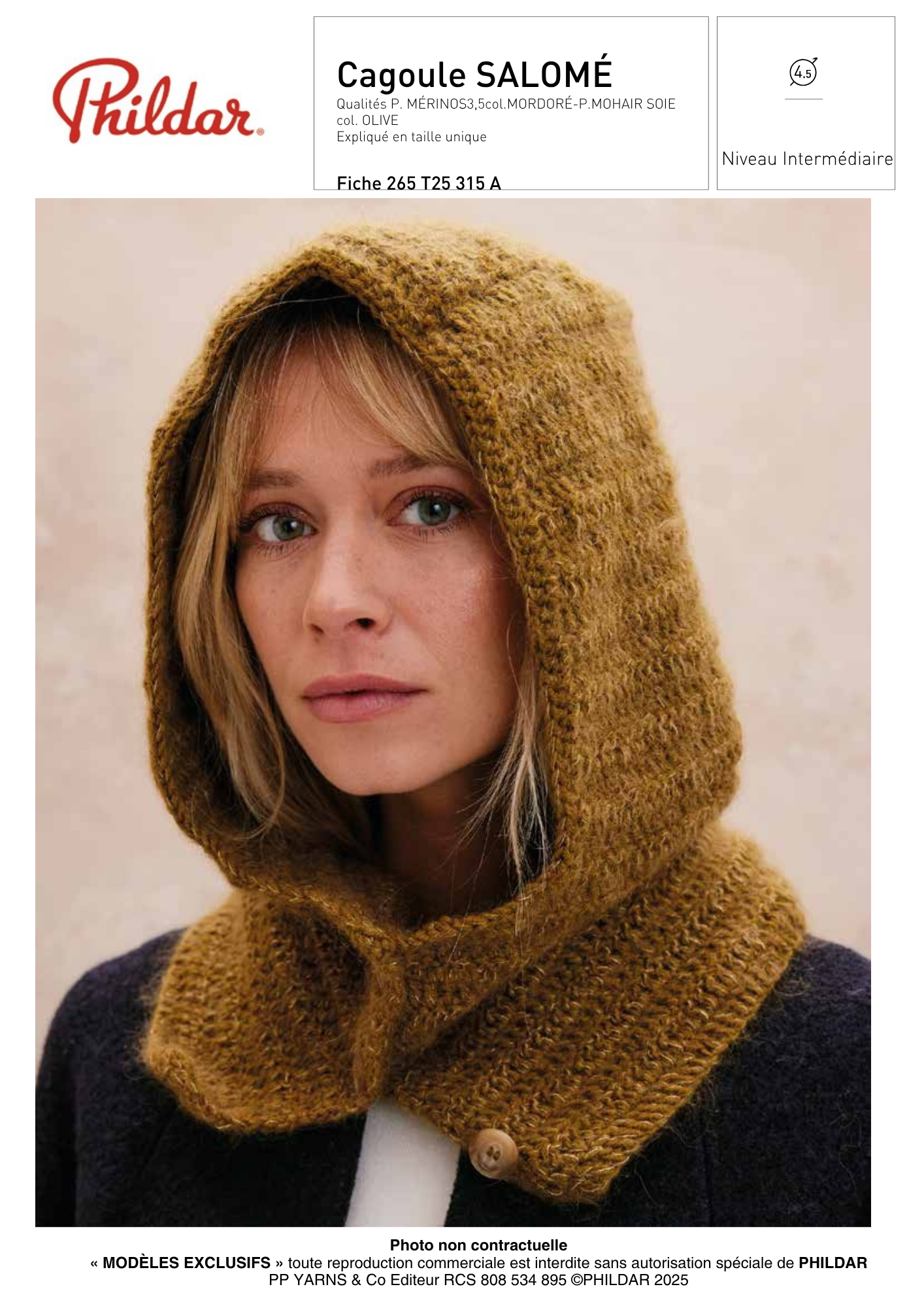 Patron Cagoule Salomé