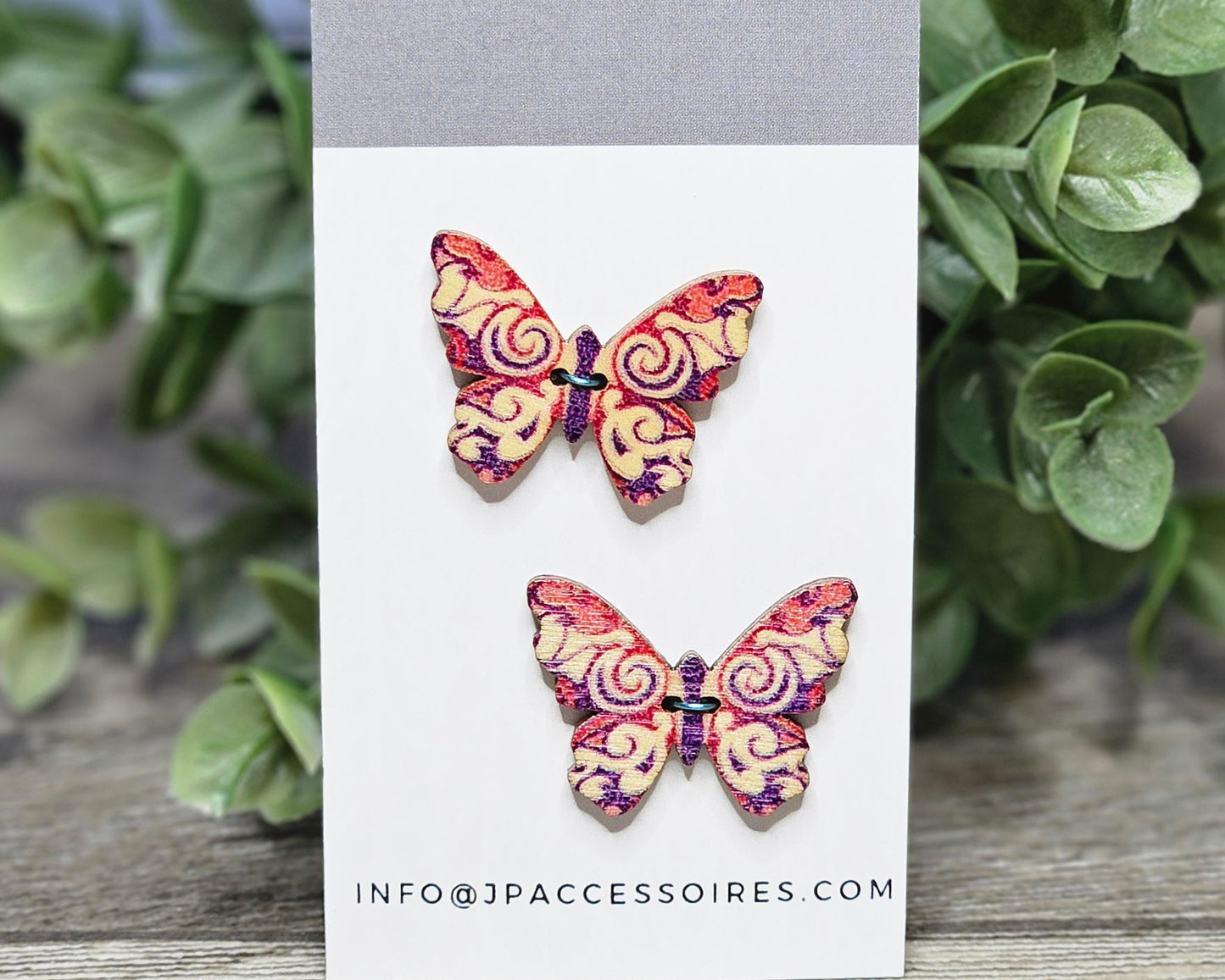 Bouton Papillon en bois