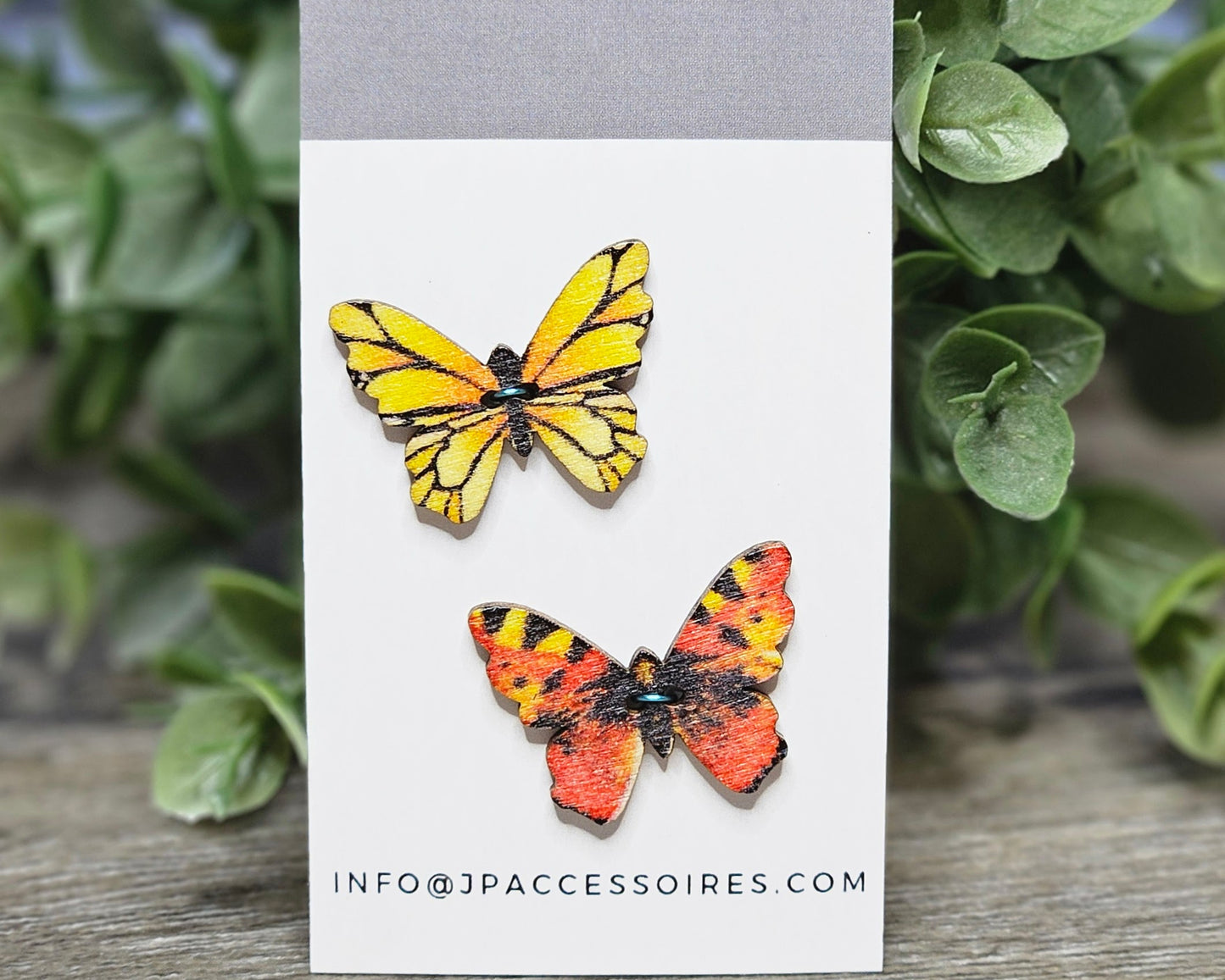 Bouton Papillon en bois