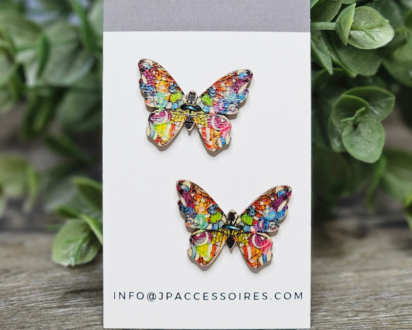 Bouton Papillon en bois