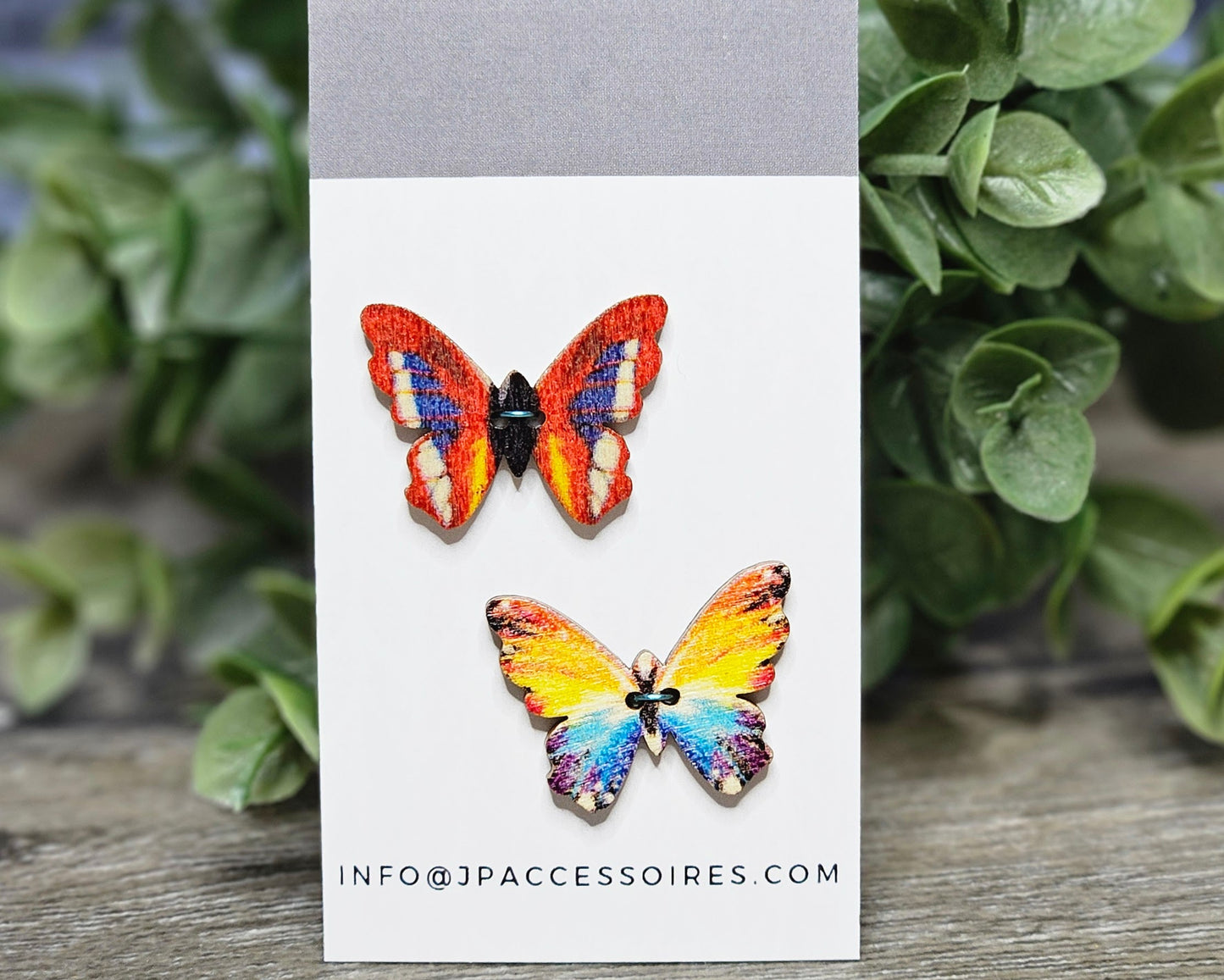 Bouton Papillon en bois
