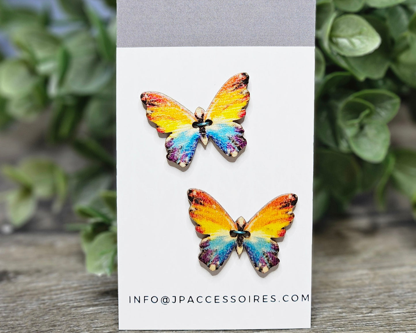 Bouton Papillon en bois