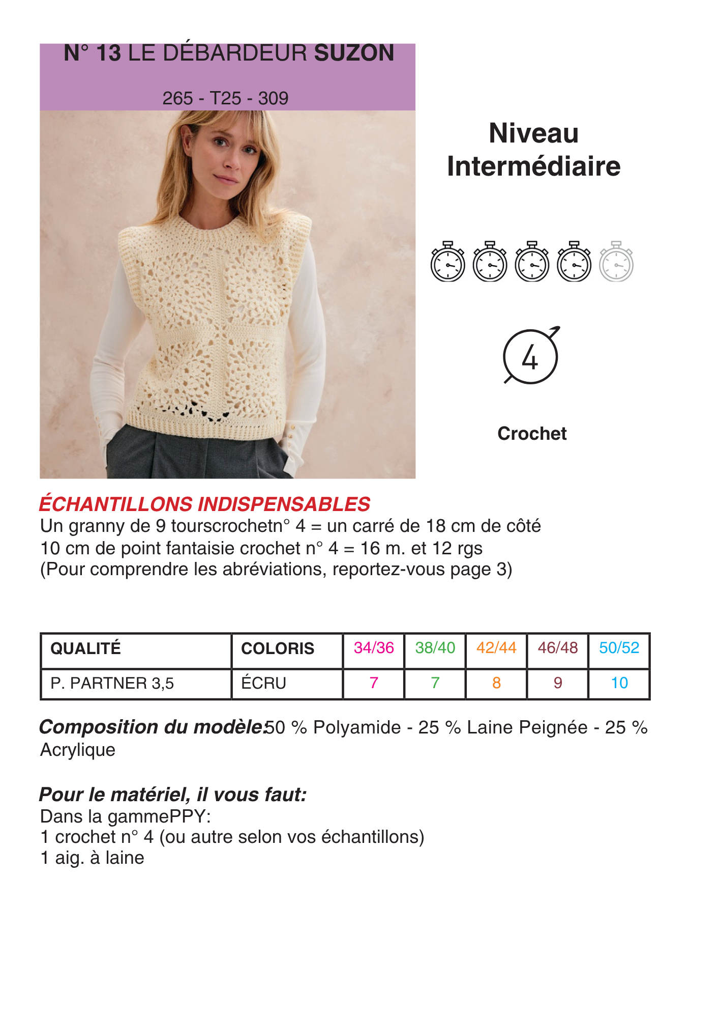 Patron Débardeur Suzon