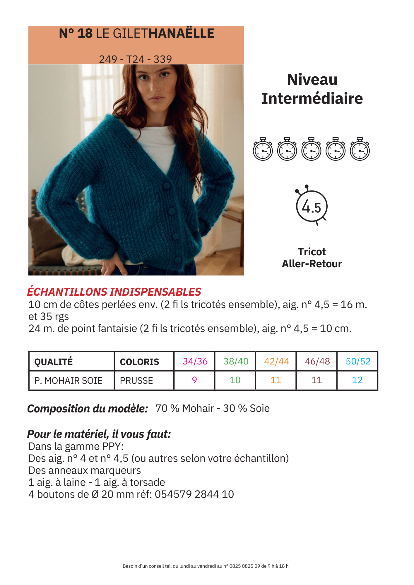 Patron Gilet Hanaelle