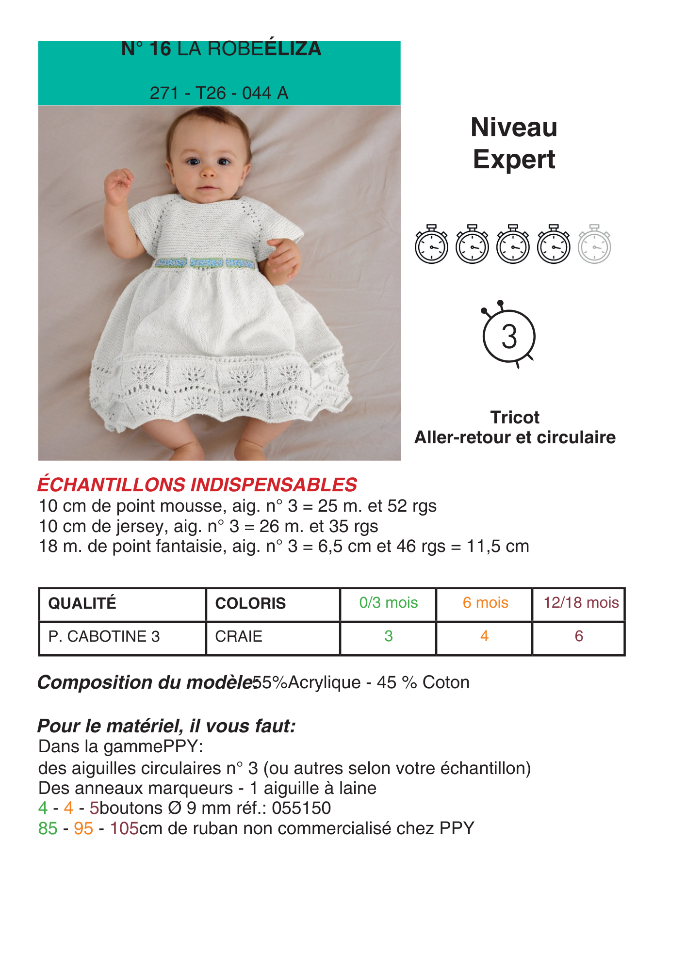 Patron Robe Élliza