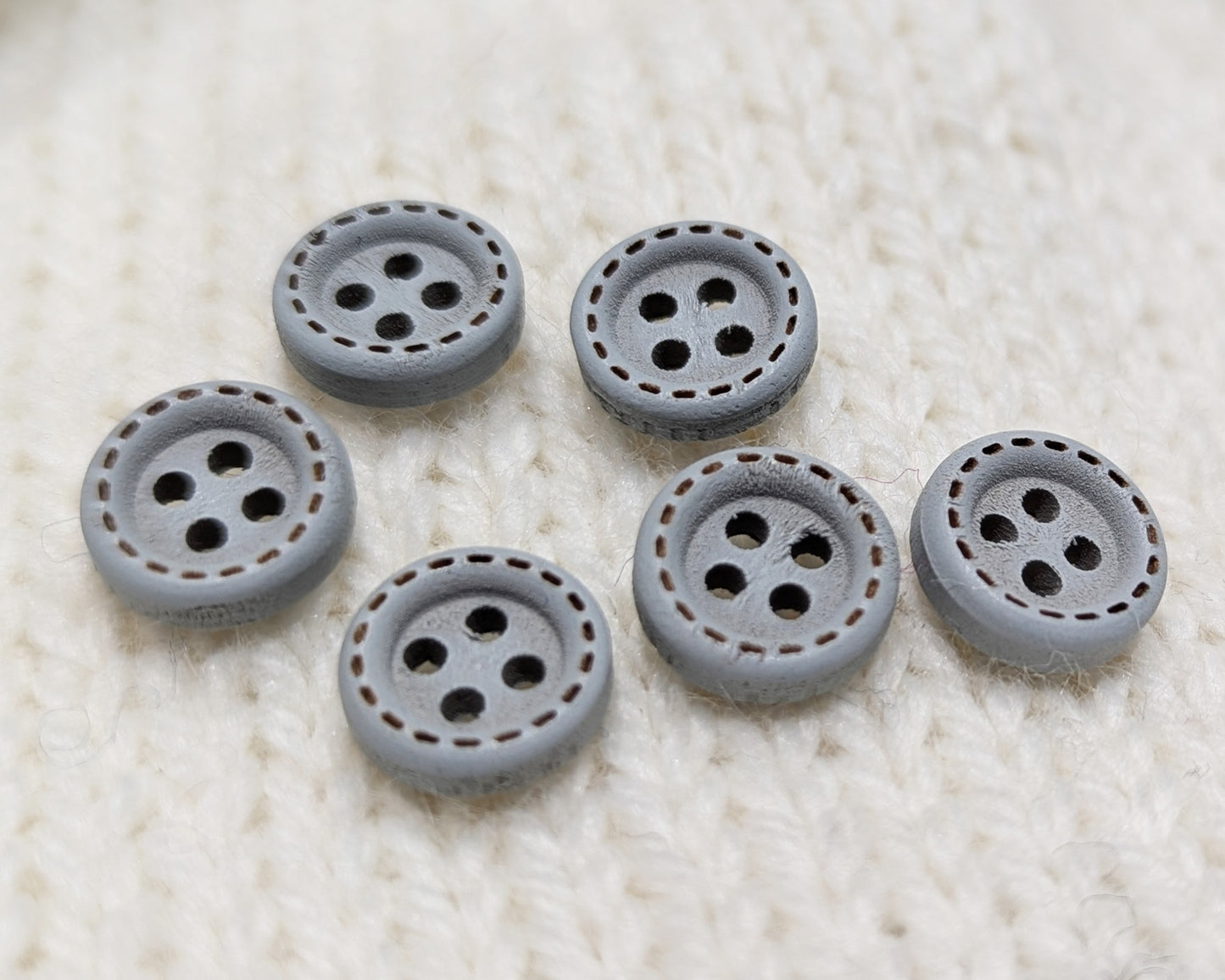 Bouton de bois à 4 trous (10mm)