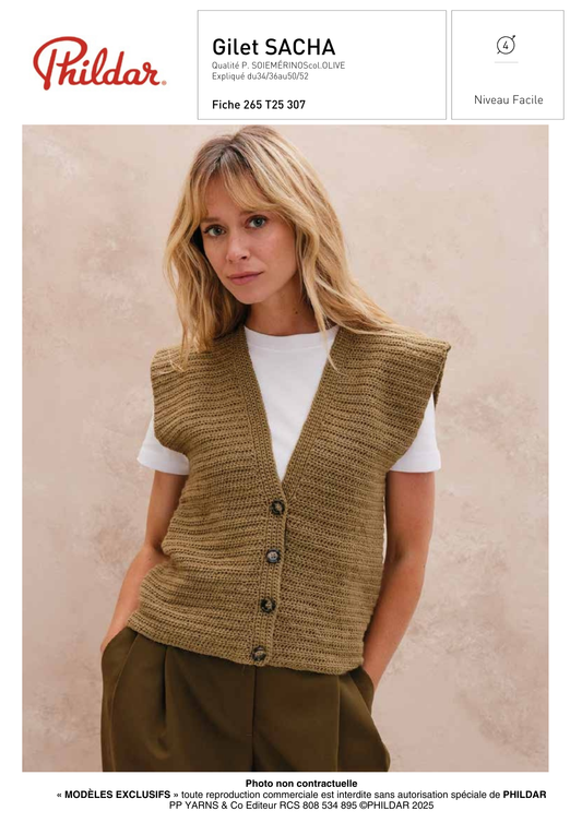 Patron Gilet Sacha