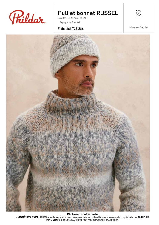 Patron Pull et Bonnet Russel