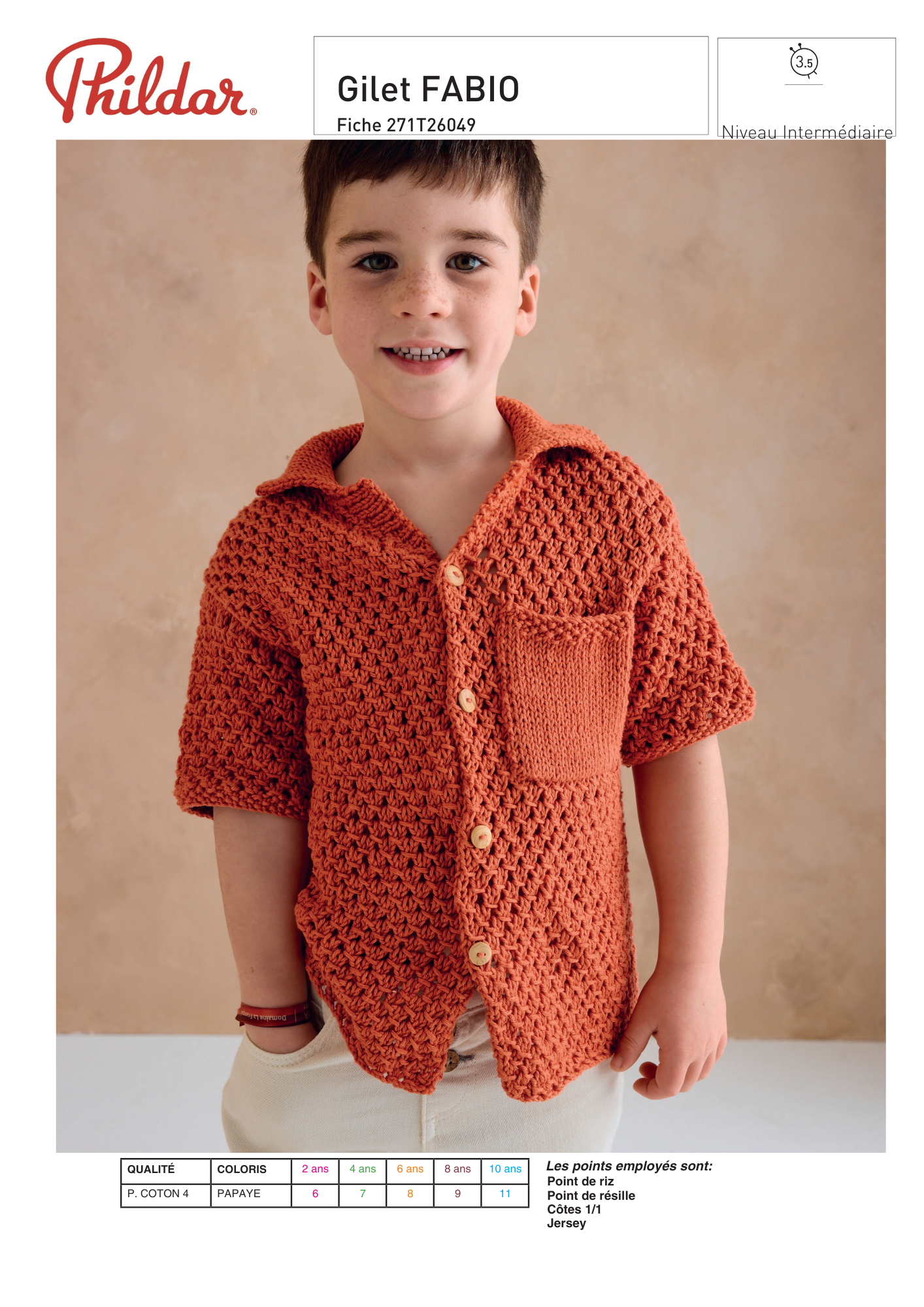 Patron Gilet Fabio