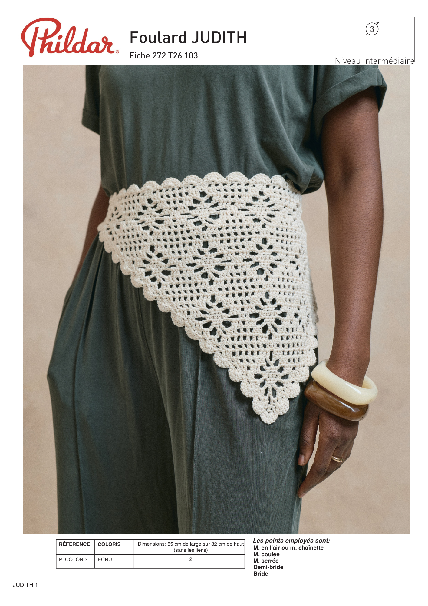Patron foulard Judith
