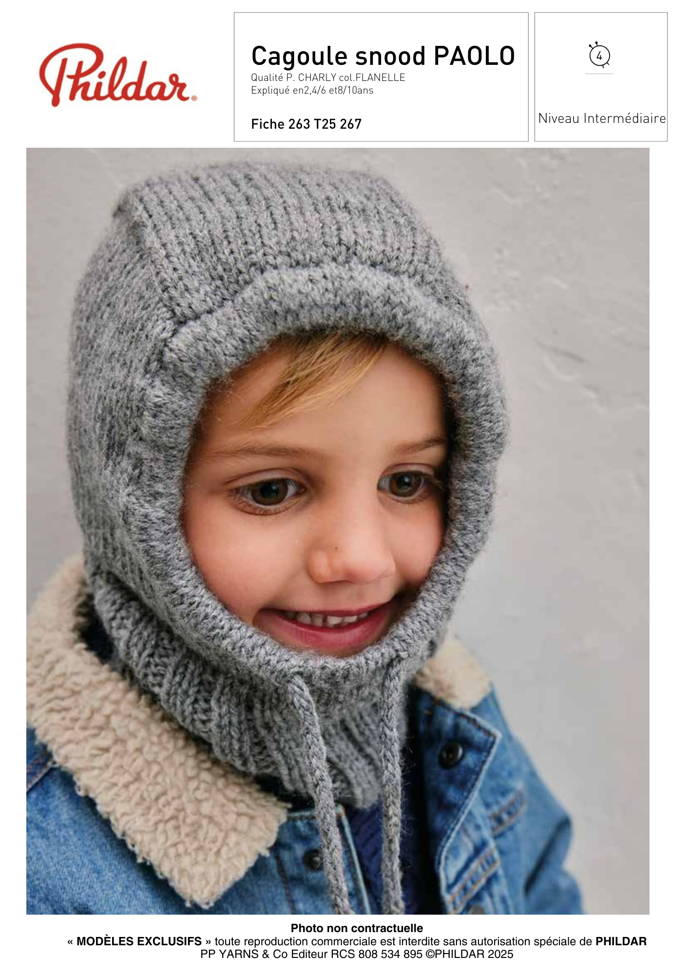 Patron Snood Cagoule Paolo