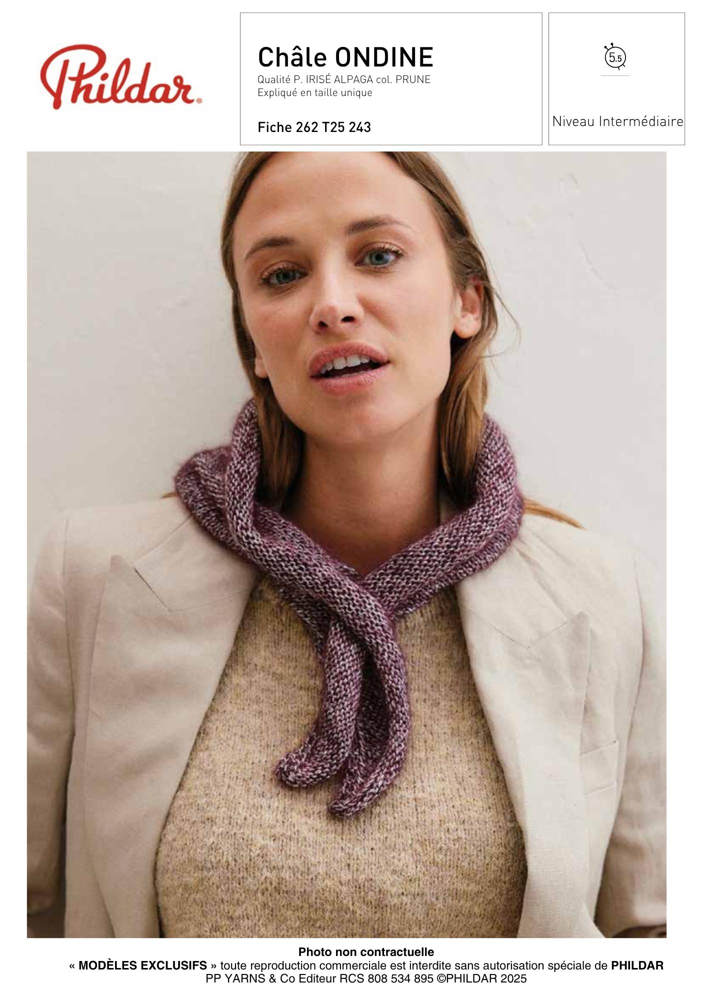 Patron Châle Ondine