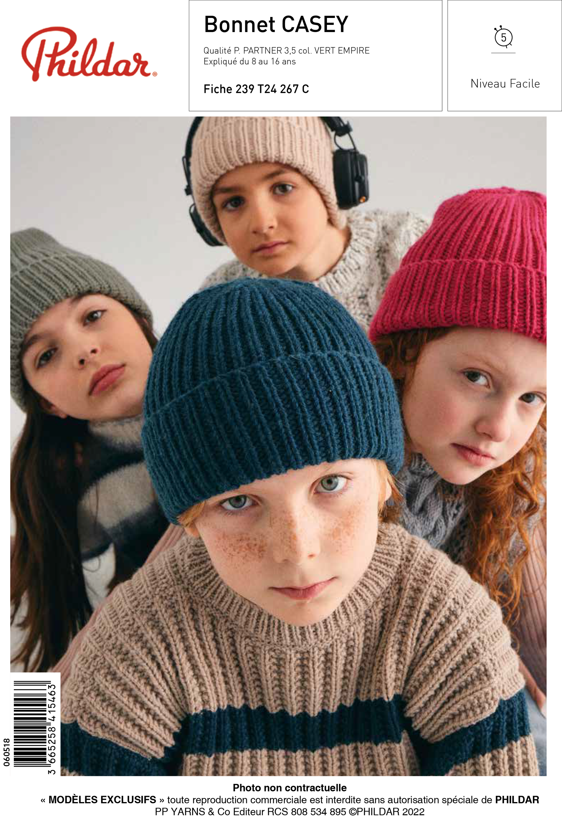 Patron Bonnet Casey – Laine Charlesbourg - Main Image