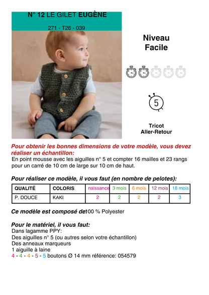 Patron Gilet Eugène