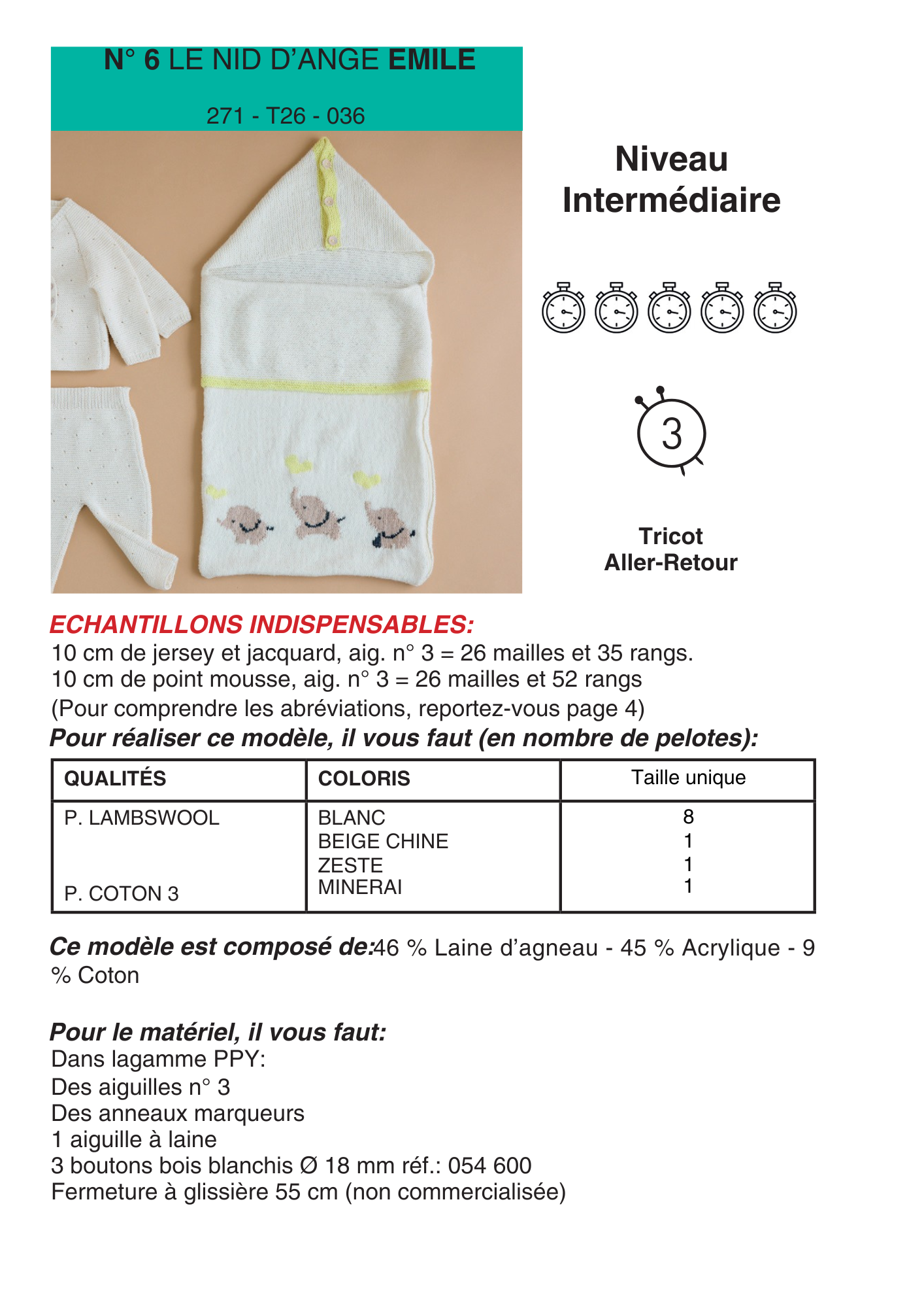 Patron Nid d'Ange Émile