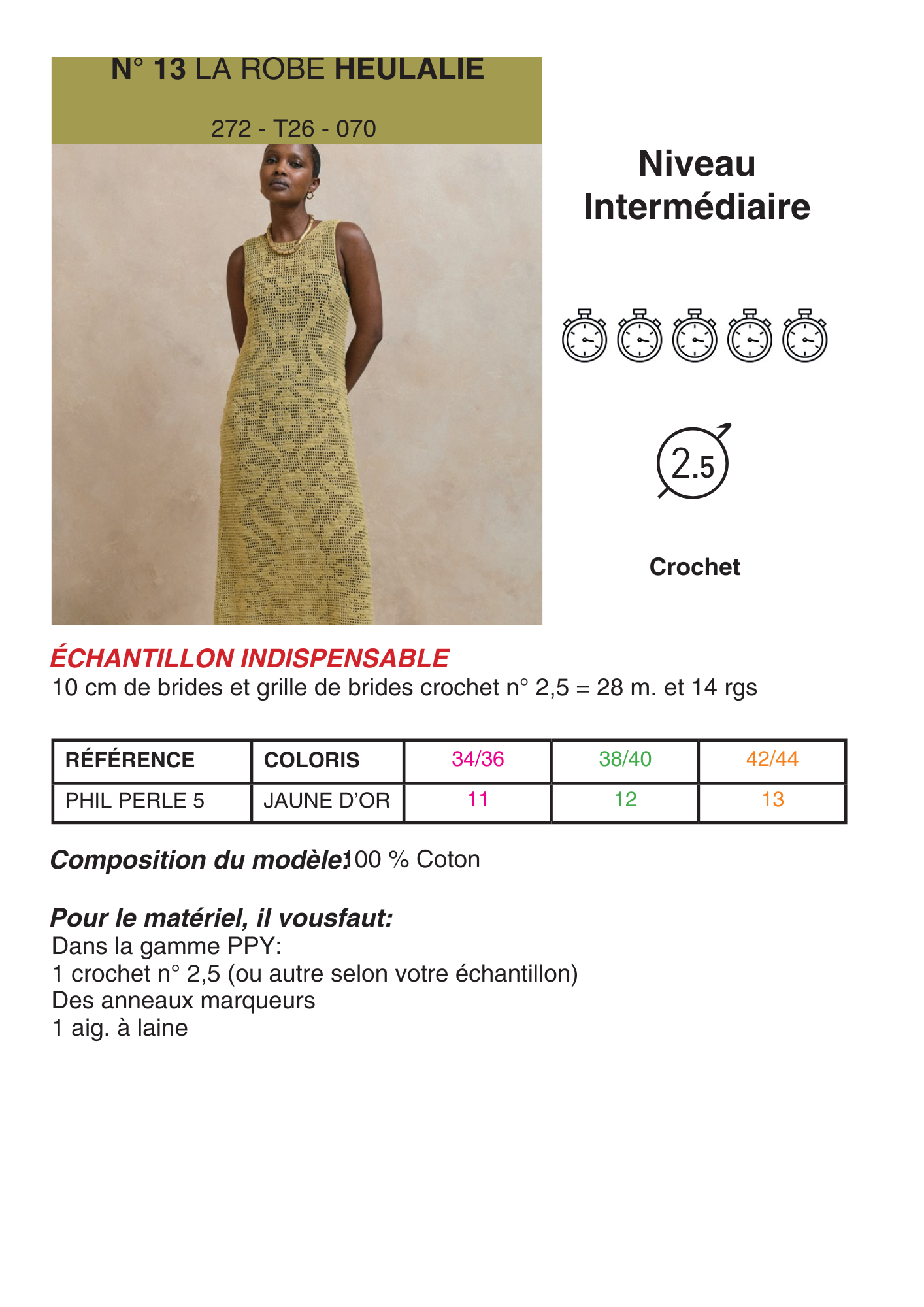 Patron robe Heulalie