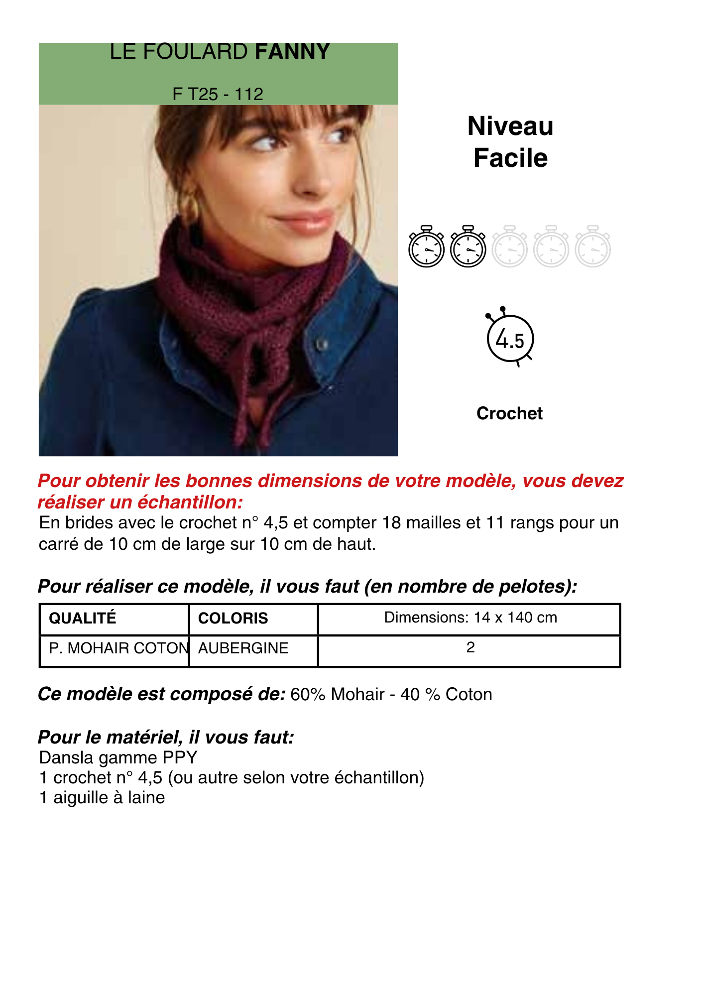 Patron Foulard Fanny