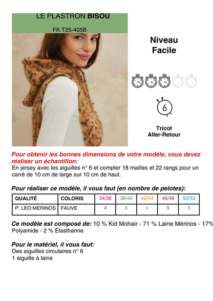 Patron Le Plastron Bisou