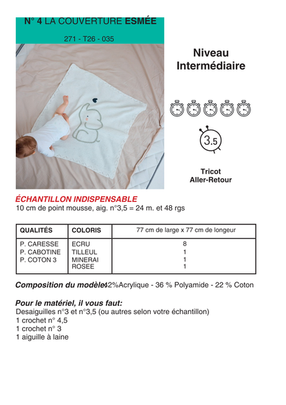 Patron couverture Esmée