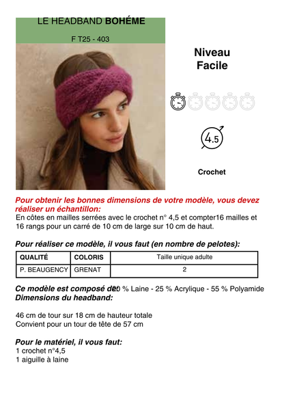 Patron Headband Bohème