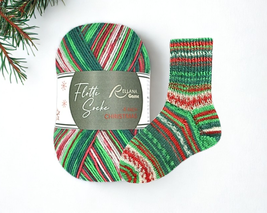 Rellana Flotte Socke Christmas